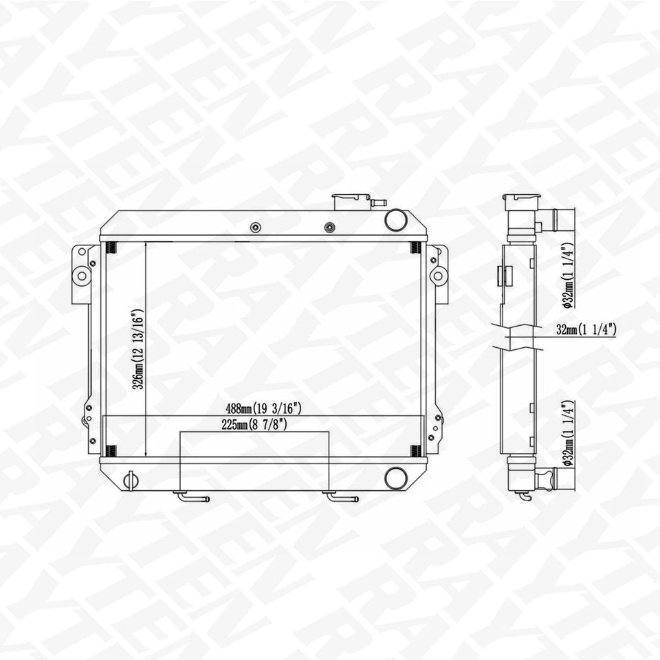 Radiator Fit for 1983 Toyota Corolla Foto 2 de 4