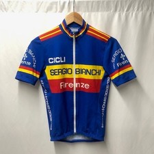 Santini Sergio Bianchi Short Sleeve Cycling Jersey Small Blue