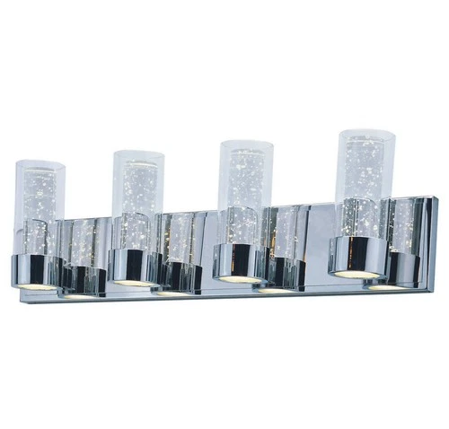 Maxim 20904CLPC Sync 27" 8-Light Clear Bath Vanity in Polished Chrome - Picture 2 of 2