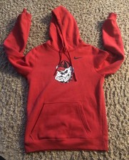 Nike Georgia Bulldogs UGA Hoodie Mens Small Red Sweatshirt