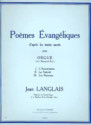 Poèmes évangéliques pour orgue | Jean Langlais | Buch | Combre Edition