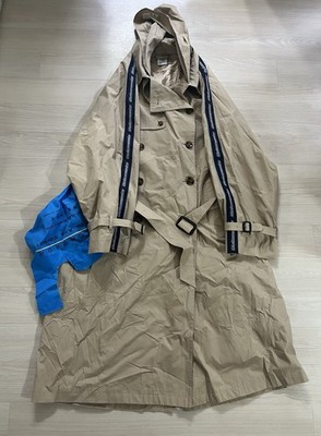 S Vetements back logo Arm Tape logo oversized trench coat Jacket