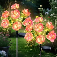 Ninonly Solarlampen FüR AußEn Garten, 2 StüCk Pfingstrosen Mit Warmweiß Led, 8