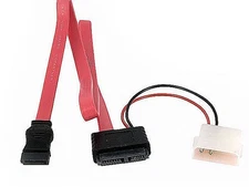 StarTech 20in Slimline SATA to SATA with LP4 Power Cable Adapter (SLSATAF20)