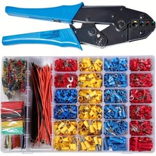 Insulated Connectors Set 1358 pcs crimping tool Cable Lugs