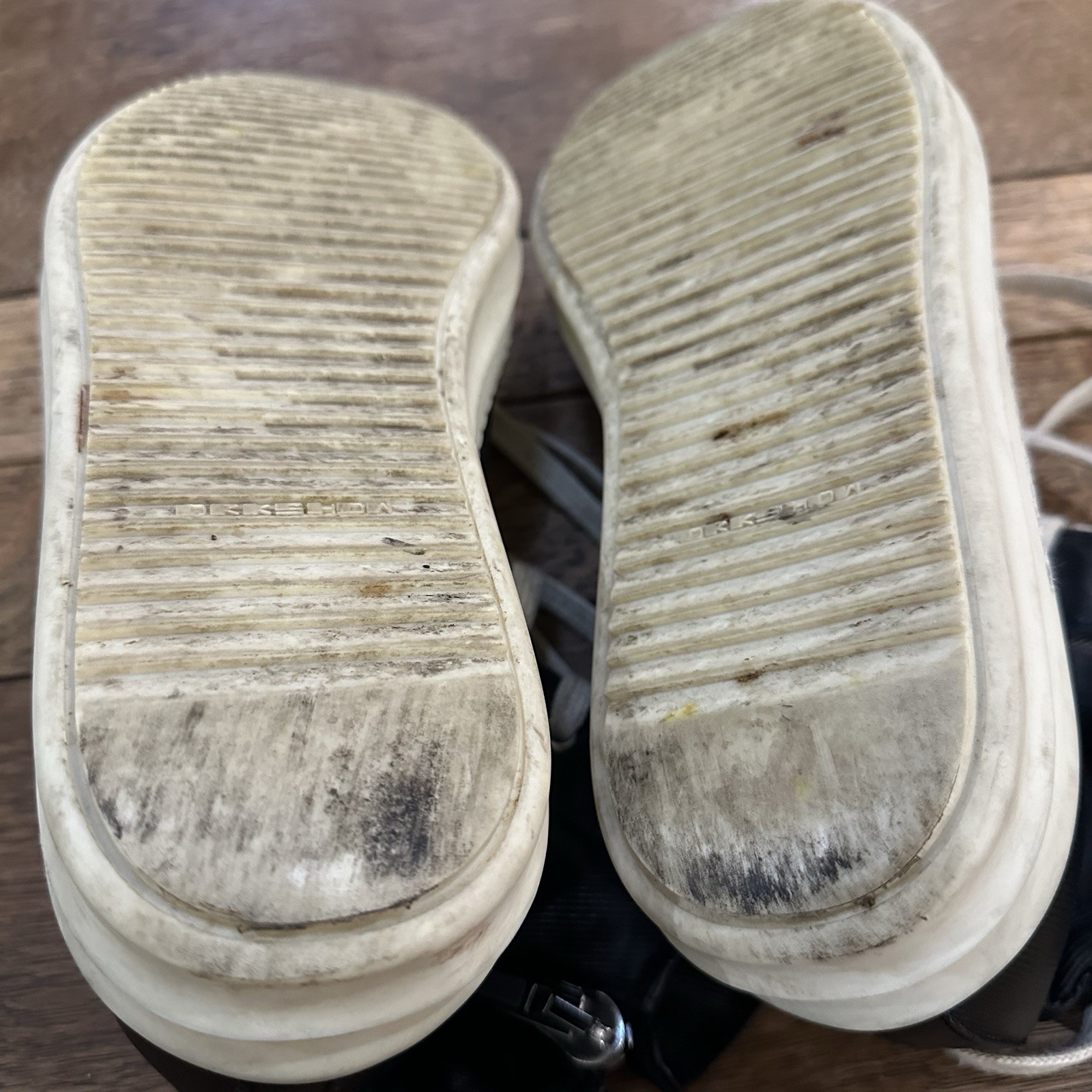 Rick Owens DRKSHDW Ramones Sneakers Mens 43 USA 10 High Top Side Zip Black Italy