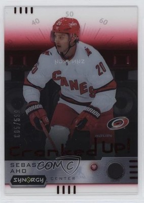 2023-24 Upper Deck Synergy Cranked Up Red 5/599 Sebastian Aho #CR-SA 0b3