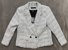 NEW WHITE HOUSE BLACK MARKET WHBM 185 CROPPED TWEED JACKET SZ 10P