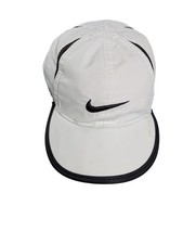 Nike Hat Cap Strap Back White Black Dri-Fit Running Athletic Youth Golf 6 Pannel