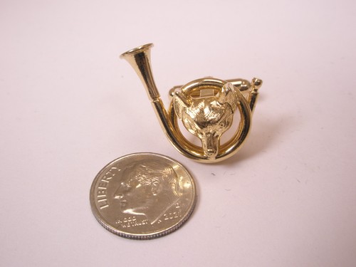 Fox Hunting Horn Animal SINGLE Vintage Cuff Link replacement lost/broken zq35 - Picture 2 of 5