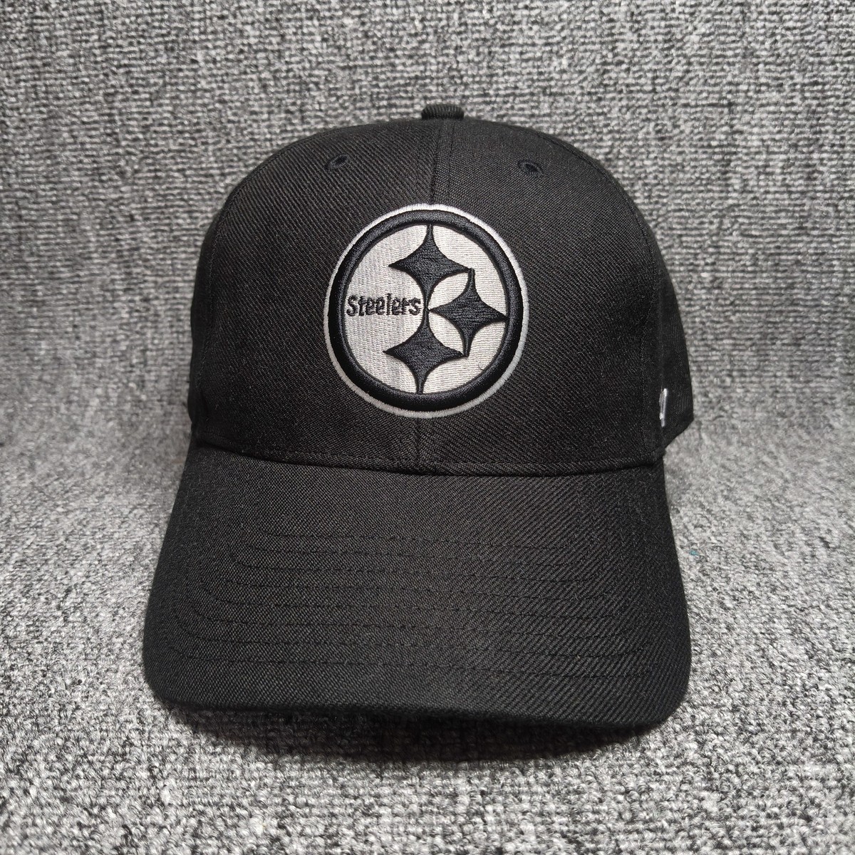 '47 Brand Pittsburgh Steelers NFL Black Strapback Hat Cap