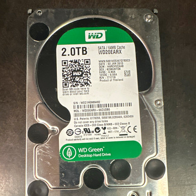 Western Digital WD Green 2TB 3.5'' SATA 64MB Cache HDD WD20EARX