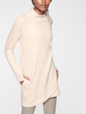 ATHLETA Cozy Karma Sweater Dress Size XS Oatmeal Heather 383427 Winter