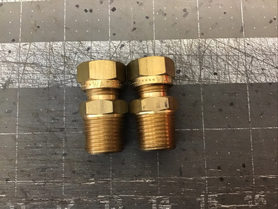 New Wade Metric Brass (Lot Of 2)Coupling 12mm Tube Fitting (LB29G)