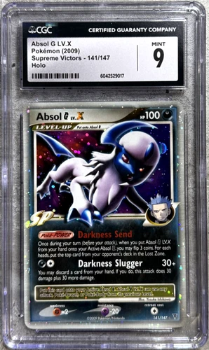 Pokemon Absol G Lv.X Holo Rare CGC 9 Mint, Supreme Victors 141/147, 2009