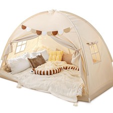 Full Size Bed Canopy Toddler Bed Tents for Kids Dream Tent on Bunk Bed Privac...