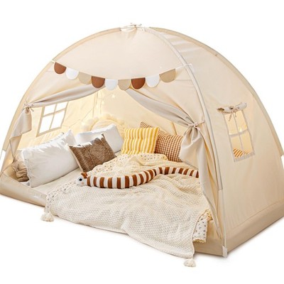 Full Size Bed Canopy Toddler Bed Tents for Kids Dream Tent on Bunk Bed Privac...