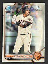 3 Card Lot 2022 Bowman Chrome Prospects Ricardo Genoves BCP-60 Giants