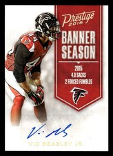 2016 PANINI PRESTIGE VIC BEASLEY JR. 32 BANNER SEASON INK AUTOGRAPH 1/50 FALCONS