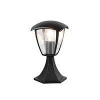 AußEnsockelleuchte Wegeleuchte Gartenleuchte Aluminium Schwarz E27 IP44 H 30 Cm
