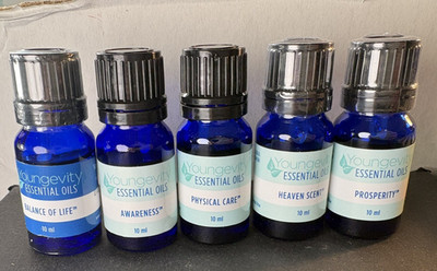 5 Youngevity Essential Oil Blends 10ml Prosperity Heaven Awareness Balance Care