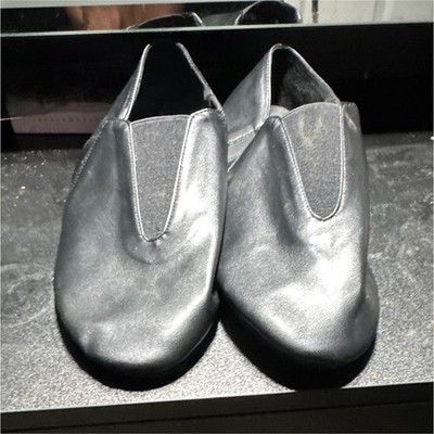 Black Slip-On Jazz Dance Shoes for Women, Split Sole, MPN EJ2