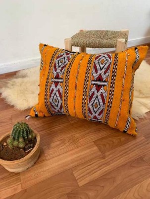 Moroccan Berber Pillow Cover Handmade Vintage Tribal Kilim Cushion Boho Decor