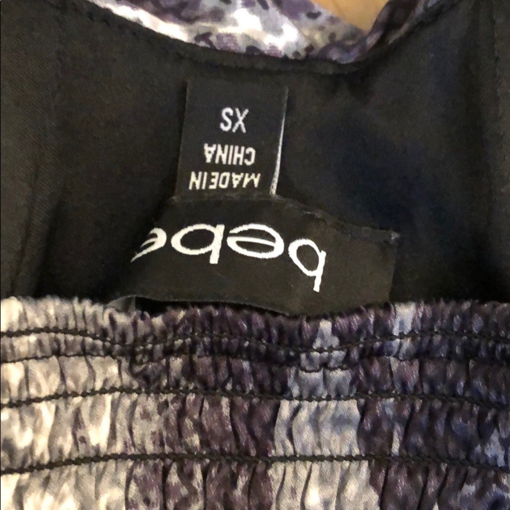 Bebe silk satin python skin pattern top - image 4