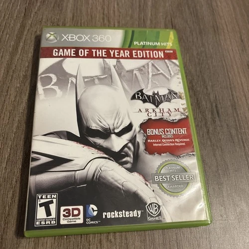 Batman Arkham City Game of the Year Edition Microsoft Xbox 360 Video Game Tested