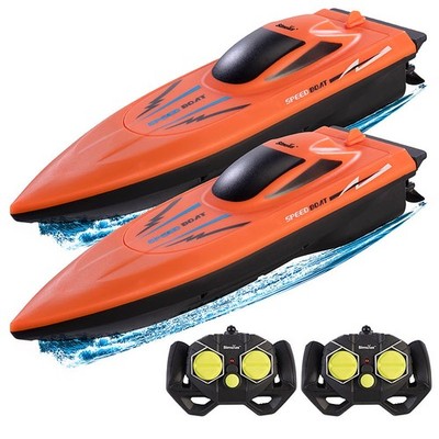Simulus 2er-Set ferngesteuerte Boote, 2,4-GHz-Fernbedienung, 50 m Reichweite