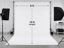 9 x 13 ft Muslin White Chromakey Backdrop Photo Studio