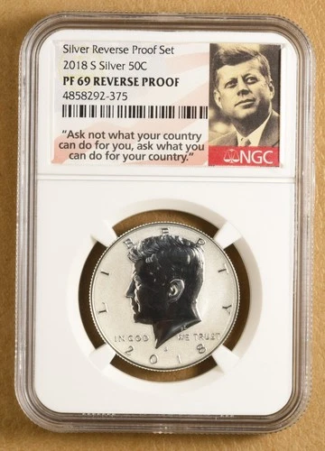 2018 S Kennedy Silver Half Dollar NGC PF 69 Reverse Proof