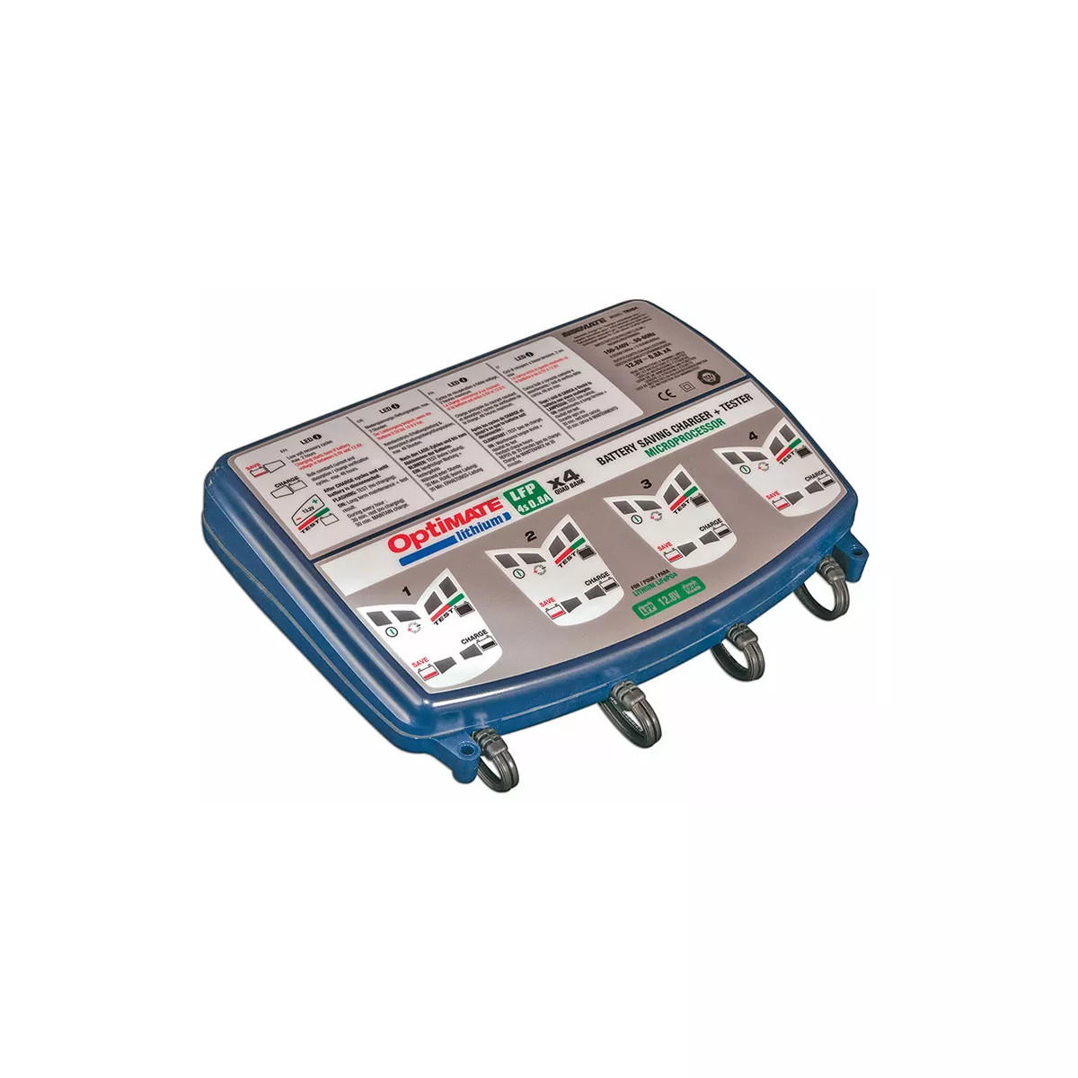 Chargeur batterie lithium LiFePO4 12V OptiMate 4 bancs TM484 automatique