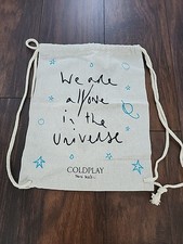 Coldplay Music of the Spheres 16.5&rdquo; x 13&rdquo; Drawstring Backpack Moon Music Stars