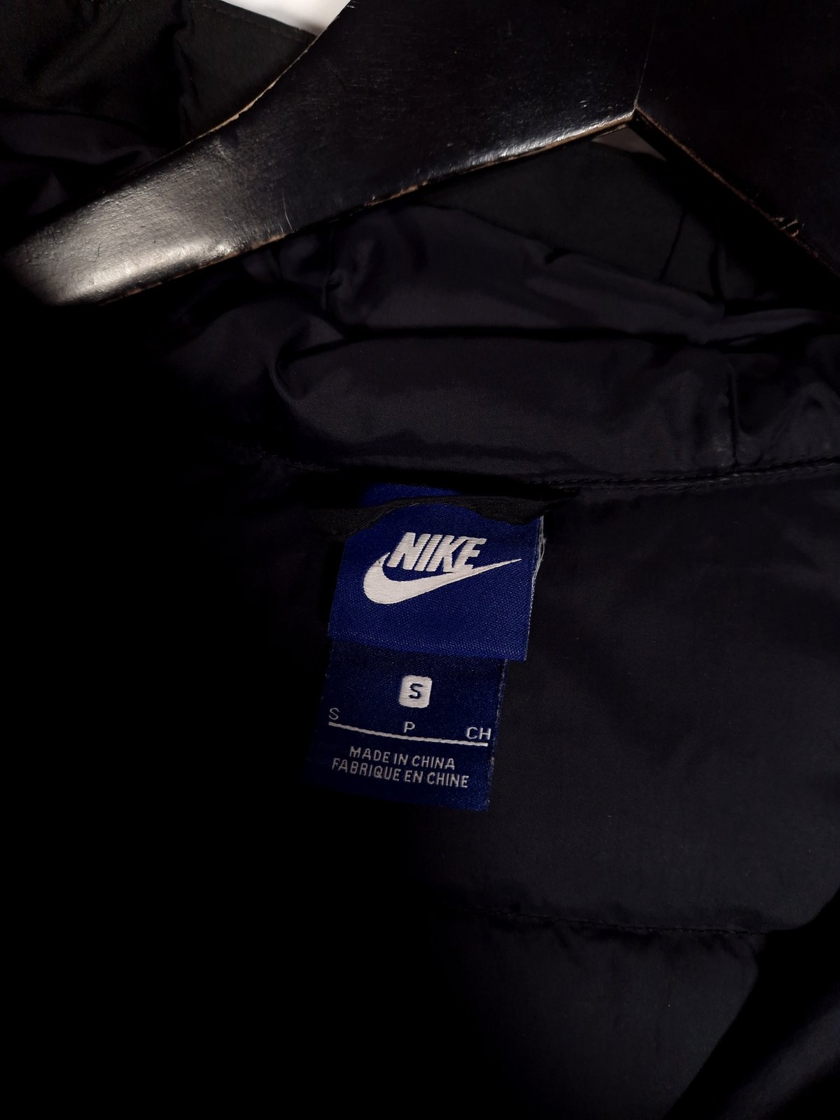 Nike Long Puffer Coat Size Small Women's Black Hooded Down Insulated Jacket image 5