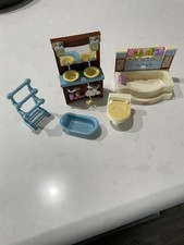 Fisher Price Loving Family Bathroom Vanity Tub Toilet And Towel Rack