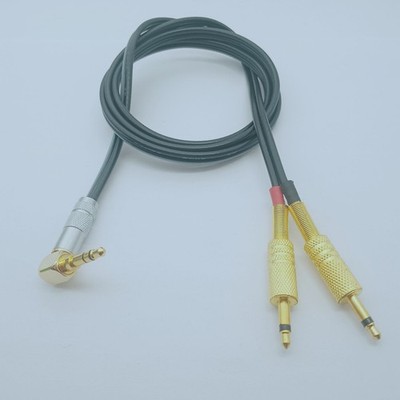 3.5mm TRS RA to +/-  dual 1/8'' TS Mono plug AV audio cable for Amplifier mixer