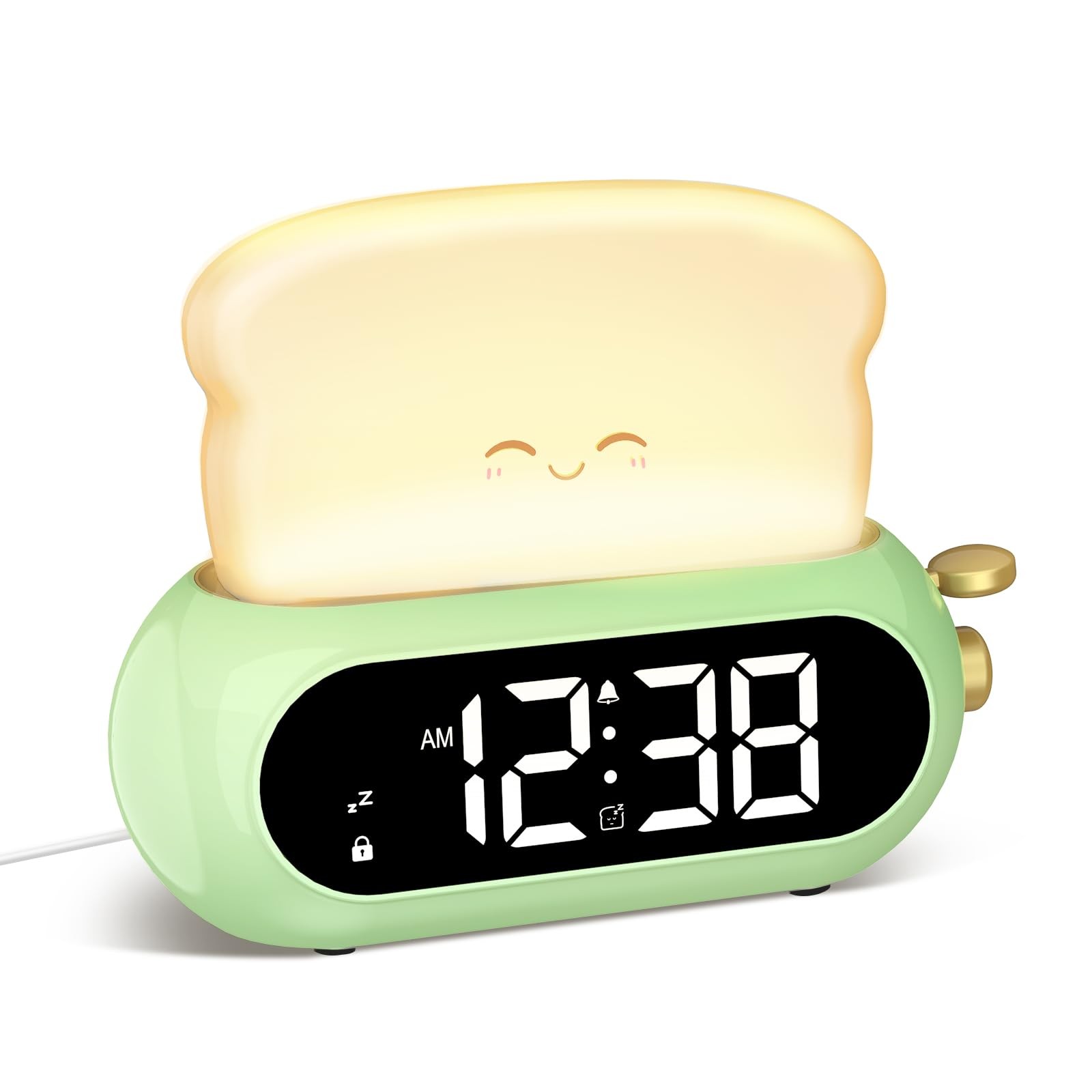 Digital Night Light 10 Ringtones Nap Timer Snooze Plug In