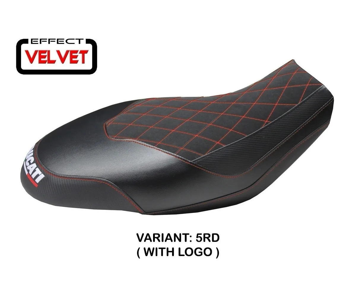 Seat saddle cover Ischia Velvet Red TPZ DUCATI SCRAMBLER (all) 2015 2022 UY