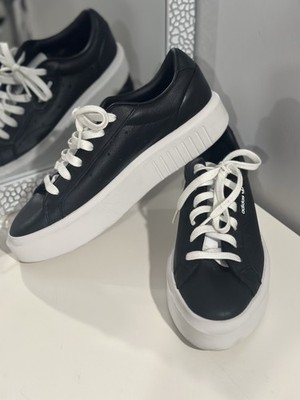 ADIDAS Women's SLEEK SUPER W SNEAKERS Casual Trainers Black, White Size 7.5
