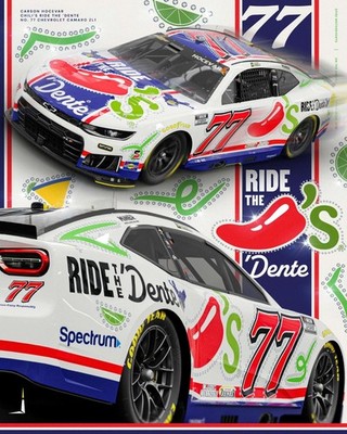 Carson Hocevar #77 Dente Nascar Car Racing 3x5 FT Flag Wall Home Good Banner