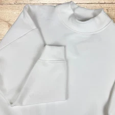 CALIA Women's Elevate Ottoman Wedge Mock Neck Funnel Pullover NWT Size XXL White