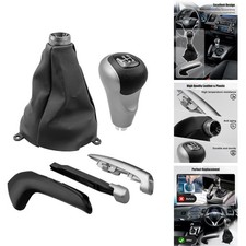 AUGREX 5 Speed Manual Gear Shift Knob Set Fit For Honda Civic 2006-2011