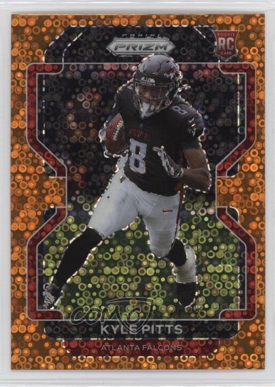 2021 Panini Prizm Rookie Orange Disco Prizm Kyle Pitts #341 Rookie RC