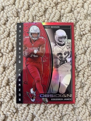 2024 Panini Obsidian Trey Benson Edgerrin James Red Prizm Rookie /75 Arizona