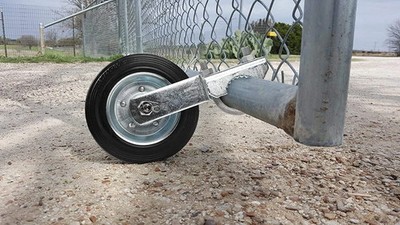 Gate Wheel Metal Swings Support Chain Links Fence Prevent Dragging Home Tools