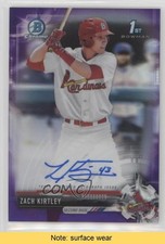 2017 Bowman Draft Chrome Pick Purple Refractor /250 Zach Kirtley Auto READ k0w
