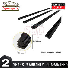8pcs 28 6mm Car Bus Rubber Universal Frameless Windshield Wiper Blade Refill