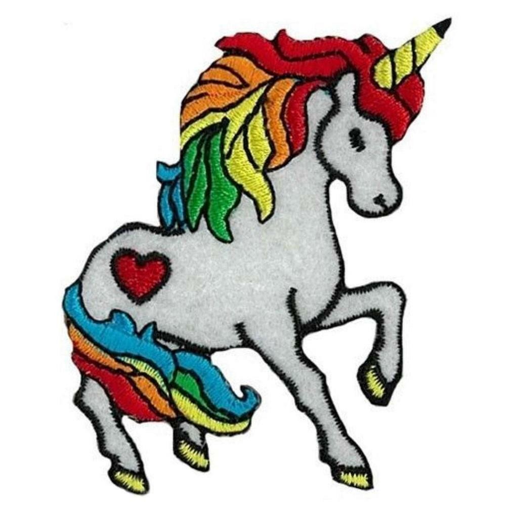 Unicorn Horse Rainbow Pony Sew Iron On Patch Badge Fabric 2361
