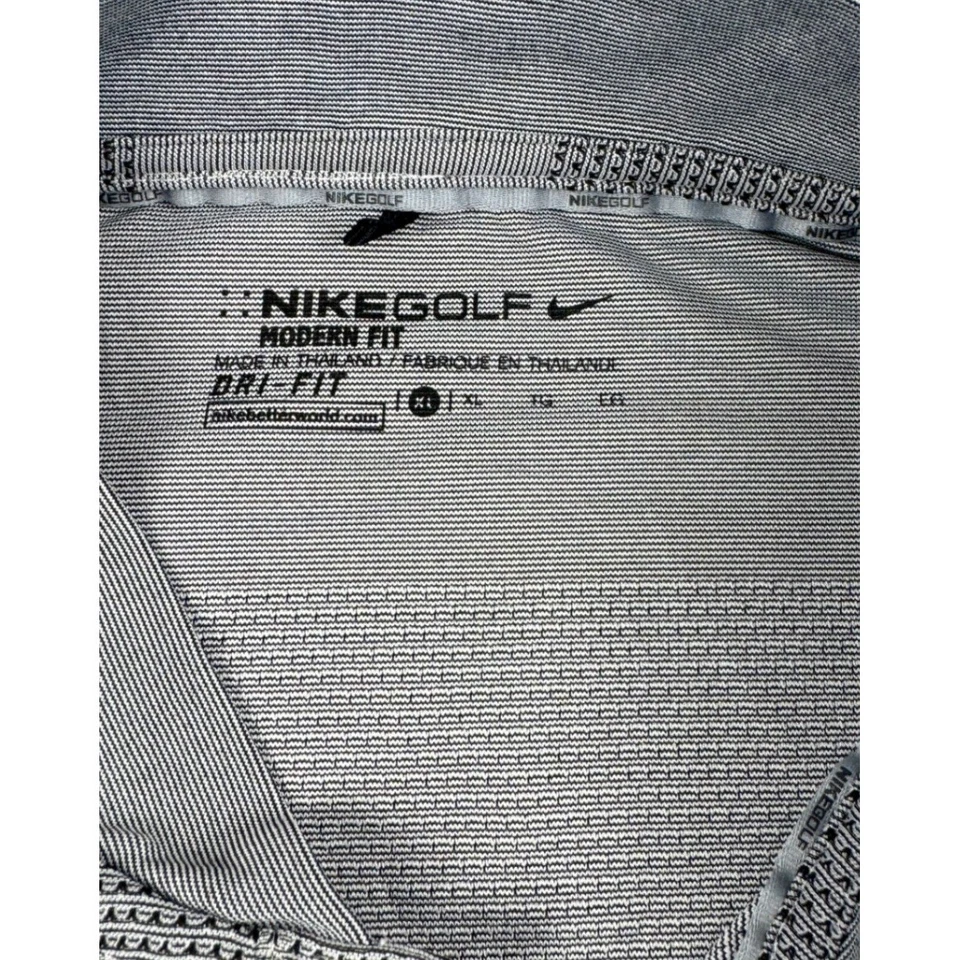 Nike Golf Dri-FIT Camisa Polo Calce Moderno Para Hombre XL Gris Rayas Manga Corta Foto 3 de 4